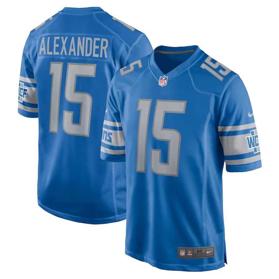 Men Detroit Lions #15 Maurice Alexander Nike Blue Player Game NFL Jersey->youth nfl jersey->Youth Jersey